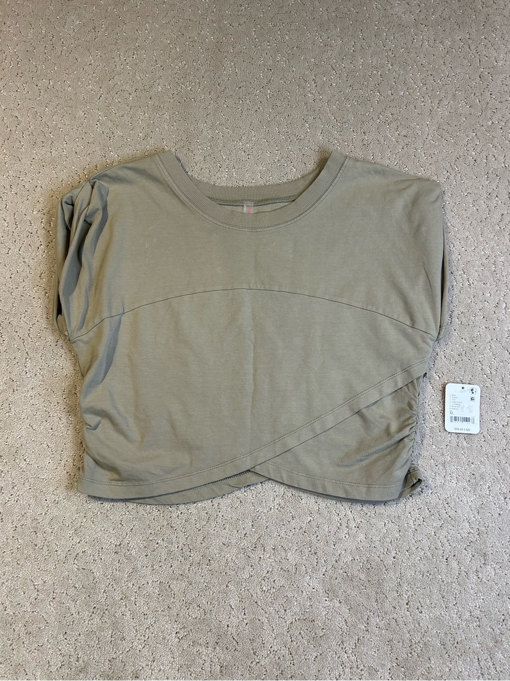 NWT Free People Movement Womens Crossover Shirt Size XL in Sage Greenish